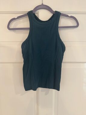 lululemon athletica Teal Ribbed High-Neck Tank
